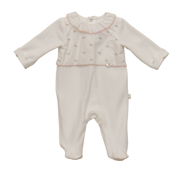 baby kit - pink flower embroidery