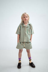 Jade Bloom Stripe Outfit Set