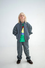 Blue Stripe Wind Breaker & Pants