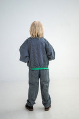 Blue Stripe Wind Breaker & Pants