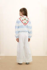 White Tiny Front Pockets Pant