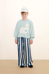 Cyan Fine Stripes Cap