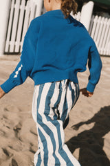 Light Navy Stripes Pant