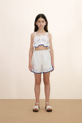 Swans Linen Top & Shorts