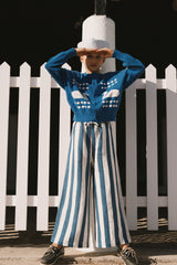 Light Navy Stripes Pant