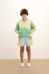 Color Block Jacket & Shorts