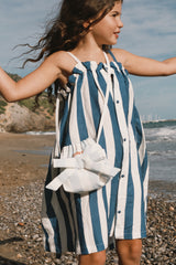 Blue Stripes Crossbody Bag