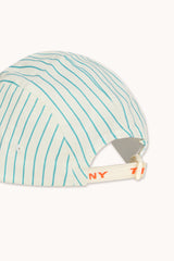 Cyan Fine Stripes Cap