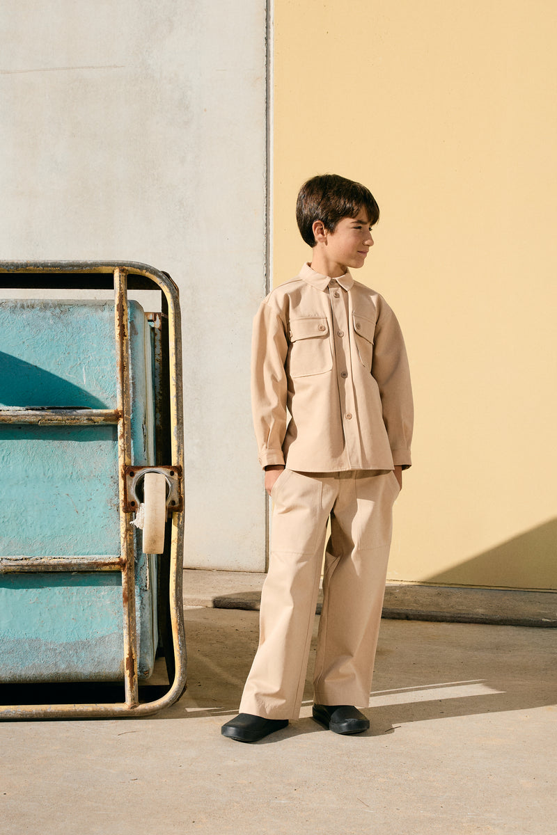 Beige Loose-Fit Pant
