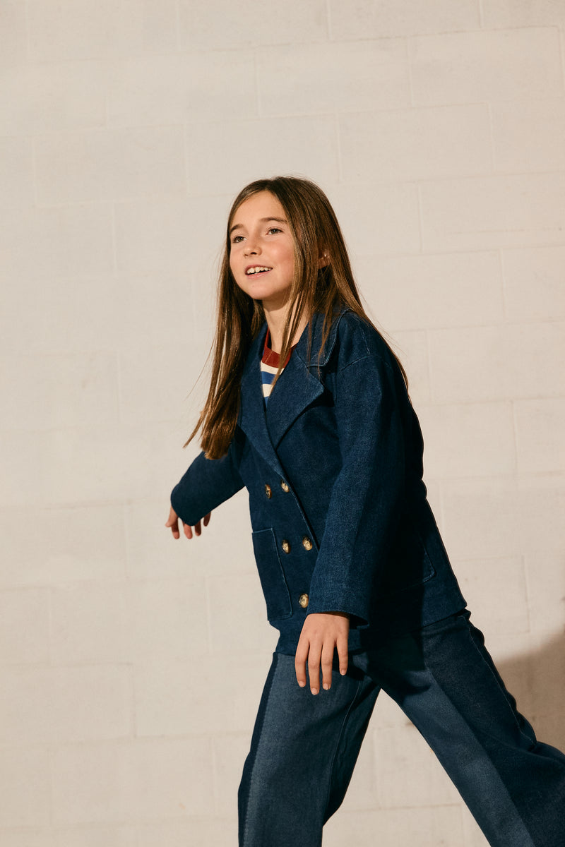 Denim Jacket & five pockets trousers