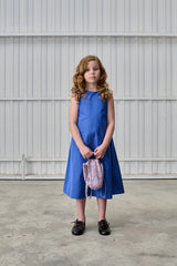 FLOWER MOTIF LONG STRAP TOTE