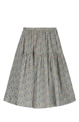 Liberty Ruffled Neck Blouse & Midi Skirt