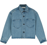 CROPPED DENIM SHIRT & BARREL PANTS