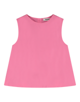 PINK A-LINE TAFFETA BLOUSE & MIDI SKIRT