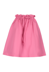 PINK A-LINE TAFFETA BLOUSE & MIDI SKIRT