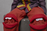 Red Hems Blouse & Krissie Trousers