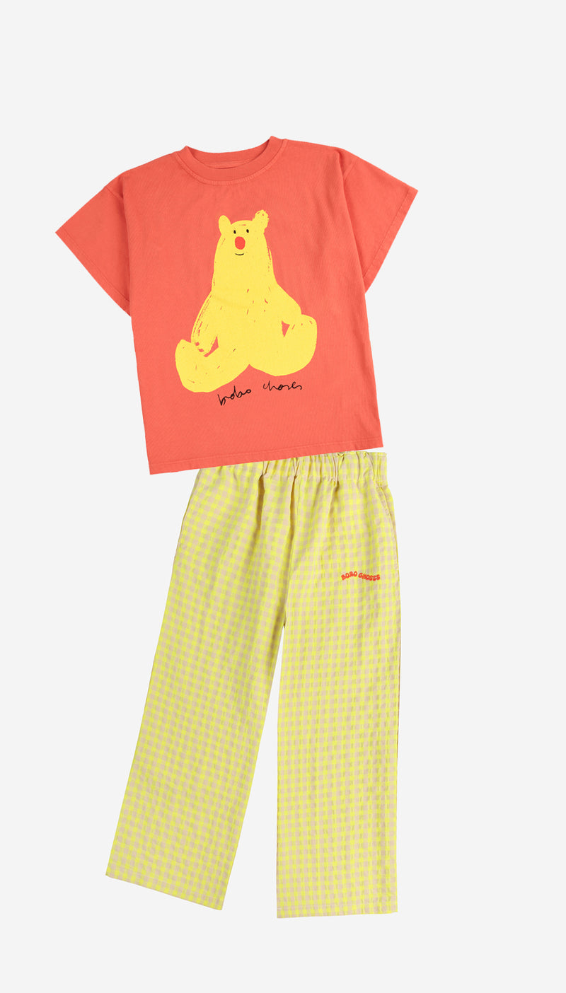 Hug	Me Bear T-shirt & Vichy pants "Outfit set"