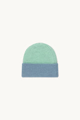 COLOR BLOCK BEANIE emerald/warm blue