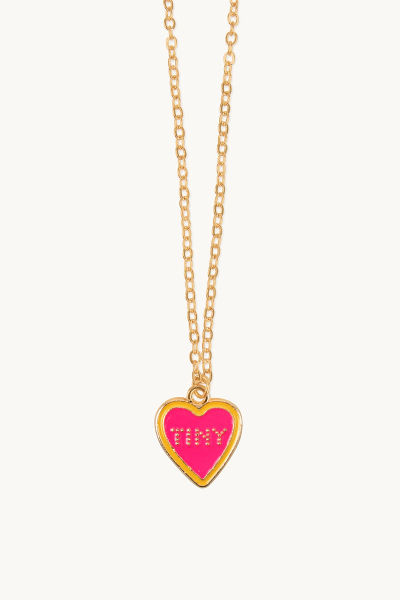 HEART NECKLACE cool pink