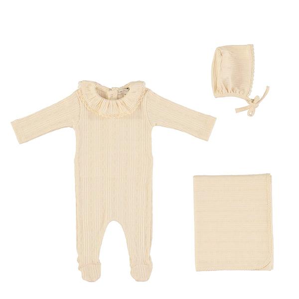 natural Collar 3 pieces Baby Set