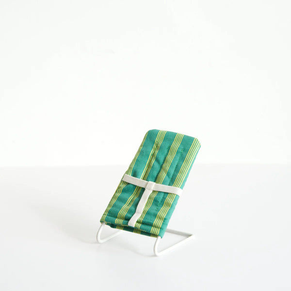 GOMMU POCKET STRIPED BOUNCING CHAIR *GREEN*