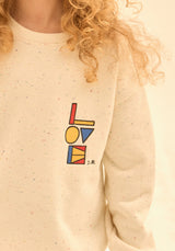 Love Block Sweatshirt & Denim Pants