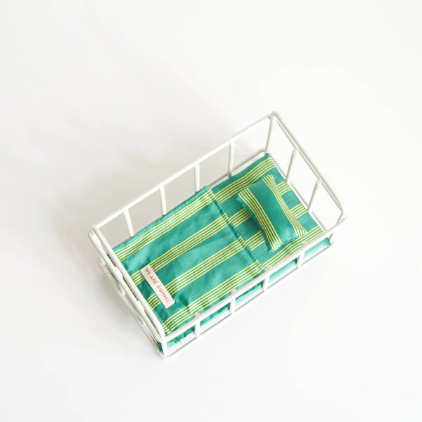 GOMMU POCKET STRIPED CRIB *GREEN*