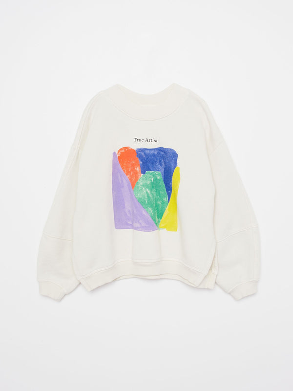 Kaleidoscope Pleated Skirt & Positional Sweatshirt