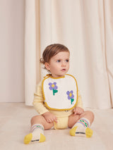 Pansy Flower bib set