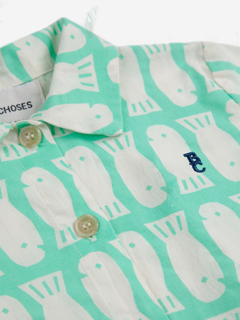 Baby Lucky Fish all over woven blouse & Pants