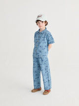 Pickles The Dog all over Denim Set