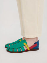 Pickels Color Block Leather Sandal