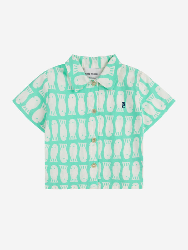 Baby Lucky Fish all over woven blouse & Pants