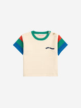 Baby Color block knitted T-shirt & Striped shorts