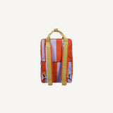 Large Backpack Lemon Tree Stripes Campfire Orange/Dewy Lilac