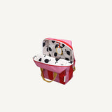 Medium Backpack Lemon Tree Stripes Red Apple/Rosebay Pink