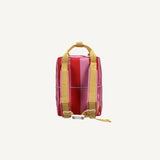 Medium Backpack Lemon Tree Stripes Red Apple/Rosebay Pink