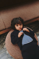 Dark Navy Felted Jacket & Pants