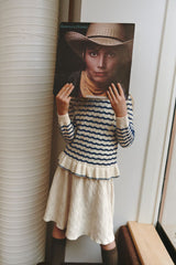 Ecru/Indigo sweater & Harlekin Skirt