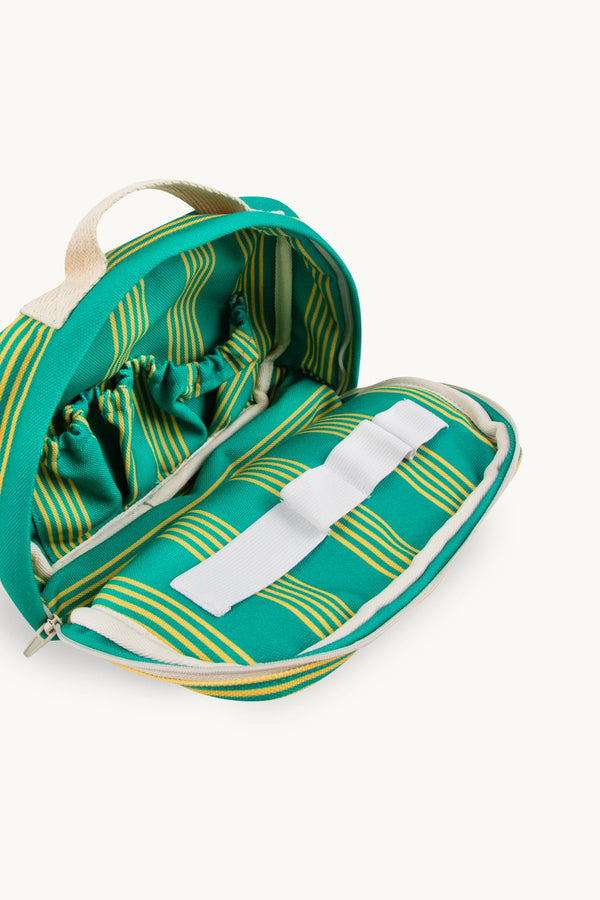 GOMMU STRIPED POUCH *GREEN*