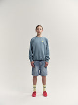 Smoke Blue Sweatshirt & Shorts