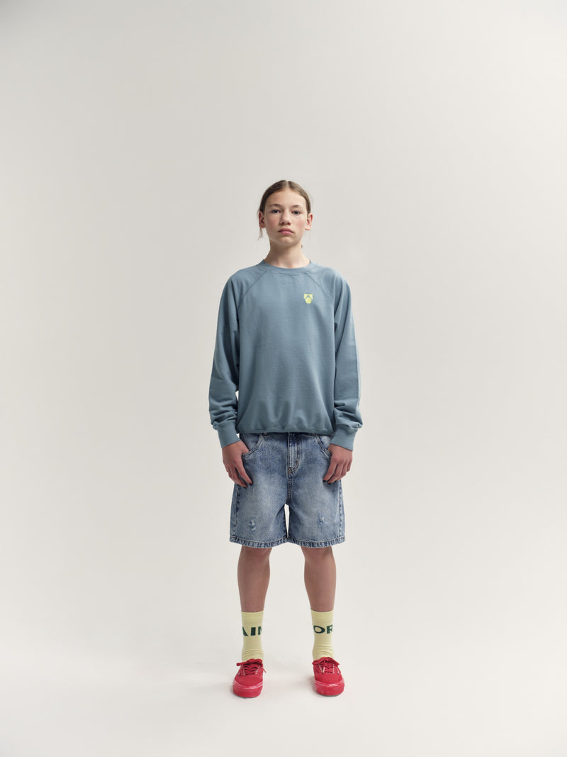 Smoke Blue Sweatshirt & Shorts