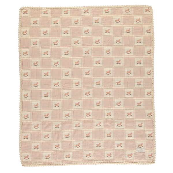 Mauve Rocking Horse Blanket