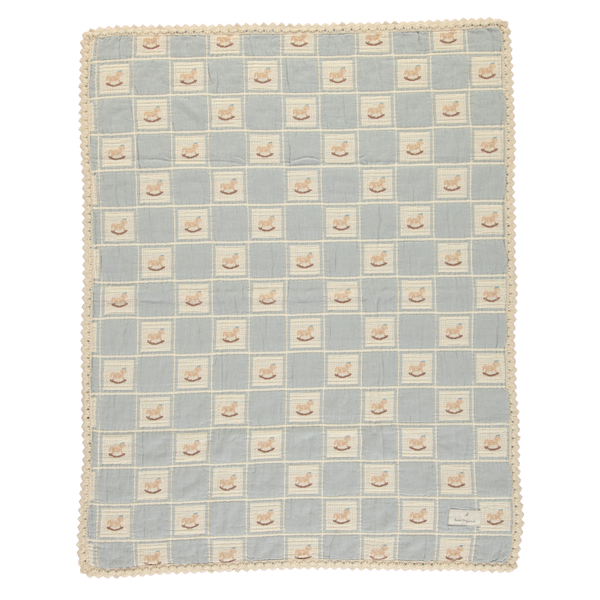 Blue Rocking Horse Blanket