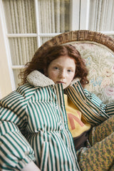 Green Stripes Padded Jacket