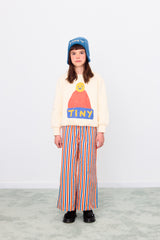 Beanie Graphic Sweatshirt & Stripes Woven Pant