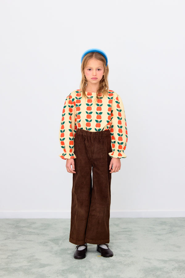 Brown Tiny Solid Woven Pant
