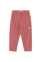 Mini Cherries Blouse & Red Stripes Straight Pant