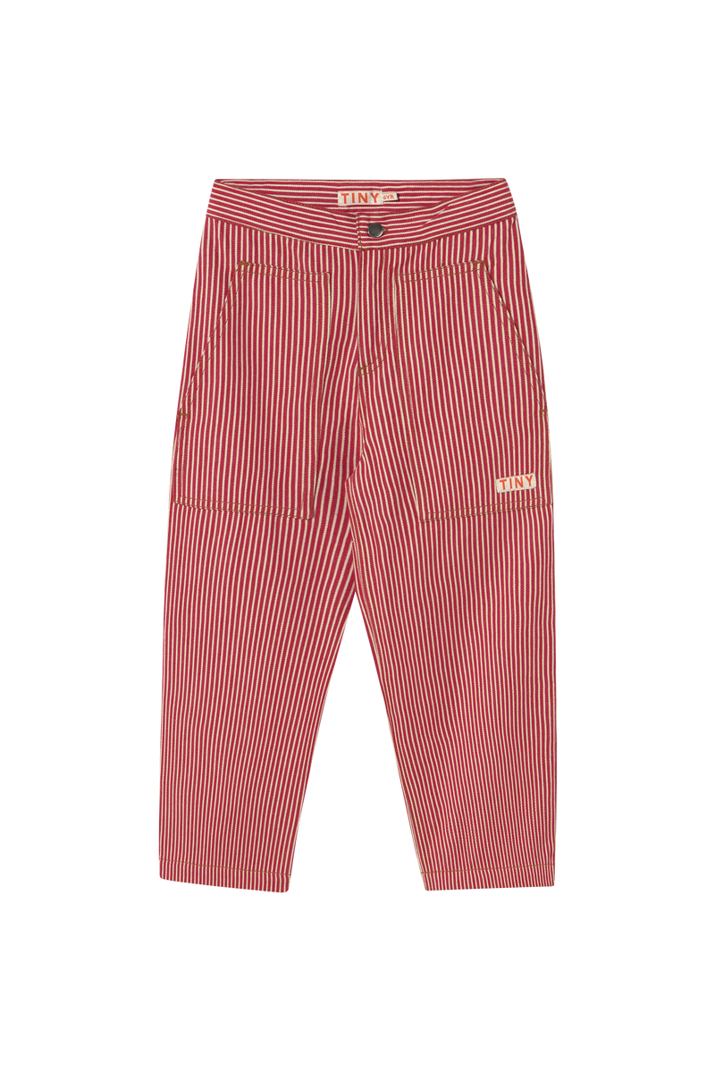 Mini Cherries Blouse & Red Stripes Straight Pant