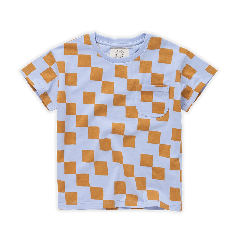Honey pocket Block print T-shirt & Sweat short "Outfit Set"